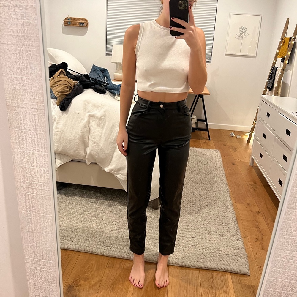 BRAND NEW WE WORE WHAT FAUX LEATHER PANTS